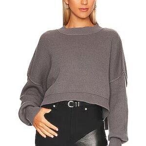 Free People Easy Street Crop Sweater - L